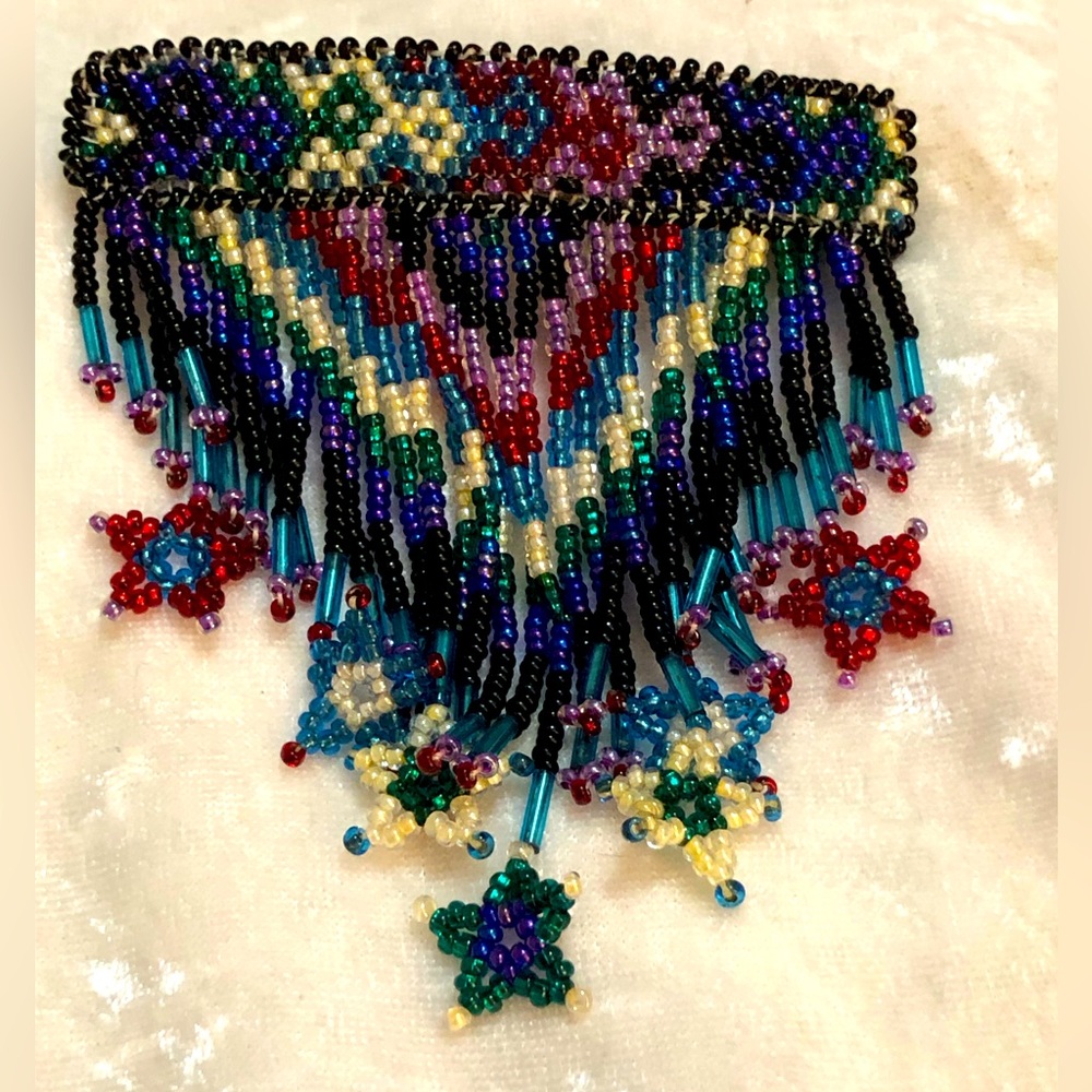 Hand beaded barrette